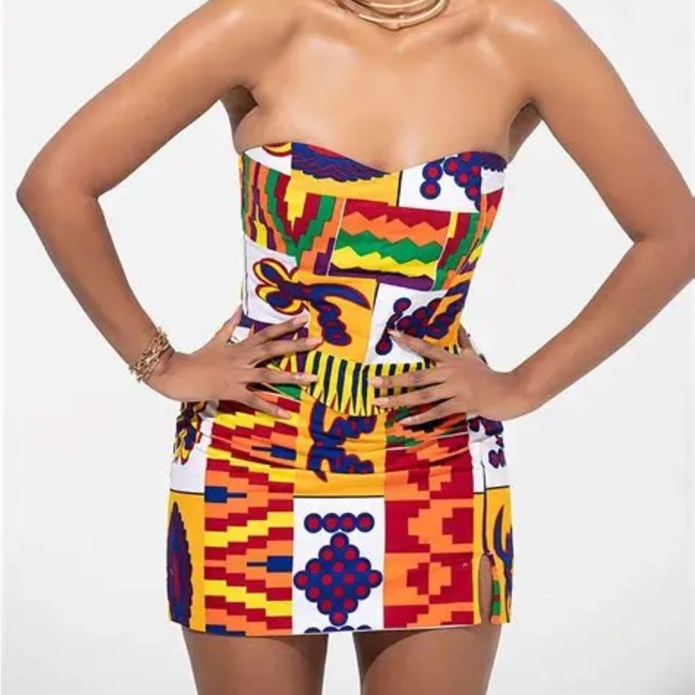 Kente Skirt Set